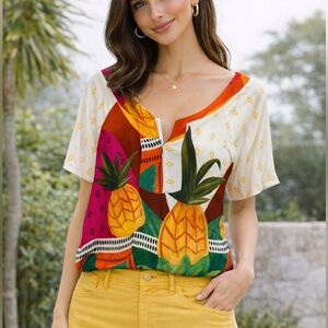 Tropical Pineapple T-shirt - Made in Brazil